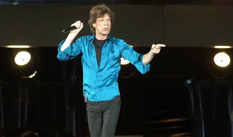 Mick Jagger z Rolling Stones pi koncertu v Brn v roce 2007.
