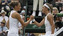 Karolna Plkov pijm gratulace k postupu do 3. kola Wimbledonu od Viktorie...