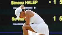 Simona Halepová ve 3. kole Wimbledonu.