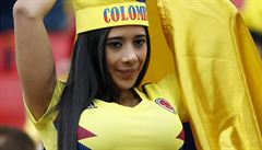 MS ve fotbale 2018, Kolumbie vs. Anglie: fanynka jihoamerického celku.