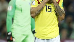 MS ve fotbale 2018, Kolumbie vs. Anglie: Mateus Uribe v penaltovém rozstelu...