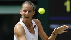 eská tenistka Karolína Plíková na Wimbledonu 2018 poprvé v kariée postoupila...