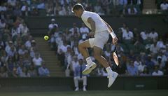 Wimbledon 2018: létající Bulhar Grigor Dimitrov.