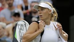 Dánka Caroline Wozniacká opoutí Wimbledon 2018.