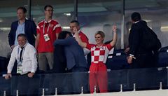 MS ve fotbale 2018, Rusko vs. Chorvatsko: chorvatská prezidentka Kolinda...