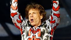 Mick Jagger pi show z turné No Filter v Marseille.