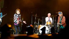 Mick Jagger, Keith Richards, Ron Wood a Charlie Watts v Marseille.
