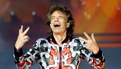Mick Jagger pi koncertu v Marseille.