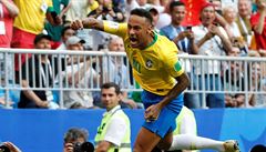 Neymar se raduje ze vsteleného gólu.