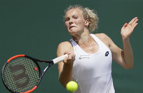 Kateina Siniaková na Wimbledonu 2018.