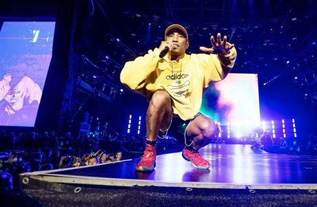 Raper Pharrell Williams byl jedním z hlavních tahák festivalu.