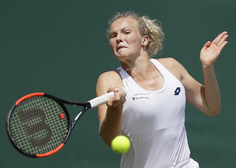 Kateřina Siniaková na Wimbledonu 2018.