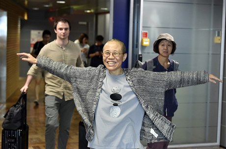 Básnířka Liou Sia, vdova po čínském disidentovi a nositeli Nobelovy ceny za mír...
