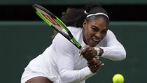 Serena Williamsová ve čtvrtfináel Wimbledonu 2018.
