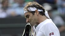Roger Federer ve tvrtfinlovm utkn Wimbledonu