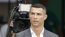 Cristiano Ronaldo na tiskové konferenci Juventusu Turín.