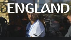 Eric Dier v autobuse anglické reprezentace.