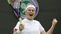 Wimbledon 2018: Jelena Ostapenková slaví postup do semifinále po výhe nad...