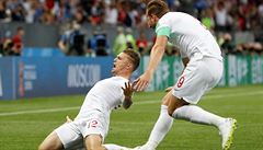 MS ve fotbale 2018, Chorvatsko vs. Anglie: Kieran Trippier a Harry Kane...