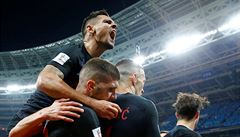 MS ve fotbale 2018, Chorvatsko vs. Anglie: radost fotbalist balkánského celku.