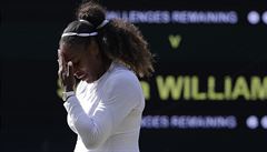 Amerianka Serena Williamsová ve finále Wimbledonu 2018, které ji vbec nevylo.