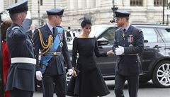 Oslav se zúastnil princ William i princ Harry s vévodkyní ze Sussexu Meghan.