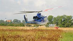 Na cviení LEZEC 2018 piletl vrtulník Bell 412 - HP.