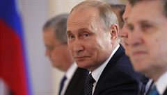 Ruský prezident Vladimir Putin na pozdním pracovním obd s Trumpem na...