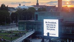 Kampaň za svobodný tisk přivítala v Helsinkách prezidenty Spojených států a...