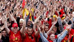 Belgití fanouci v Bruselu sledují semifinále MS