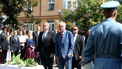 Andrej Kiska s Miloem Zemanem v Hodonín.