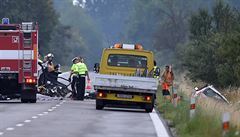 Kvli nehod byla uzavena silnice z Tebon do Lomnice nad Lunicí.
