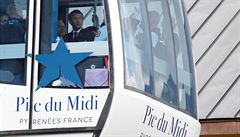 Na vrchol Pic du Midi vyvezla francouzského prezidenta lanovka.