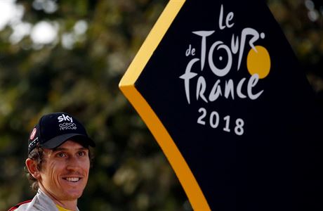 Geraint Thomas a jeho pipomnka triumfu na Tour de France.