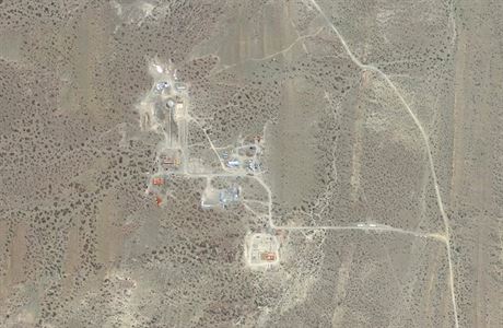 Satelitní snímek ínské základny v Patagonii.