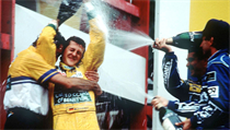 Michael Schumacher po prvn vhe v F1.