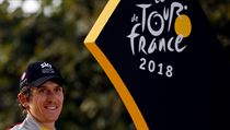 Geraint Thomas a jeho pipomnka triumfu na Tour de France.