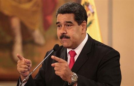 Venezuelský prezident Nicolás Maduro b�hem svého projevu.