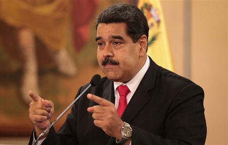 Venezuelský prezident Nicolás Maduro bhem svého projevu.