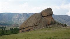 elví skála v Národním parku Terelj, Mongolsko.