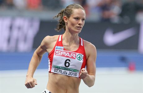 Sedmibojaka Kateina Cachová na atletickém ME 2018 v Berlín.