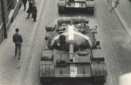 Tanky v Liberci v srpnu 1968.