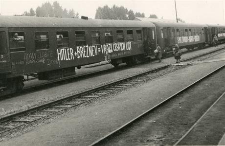 Popsan vlaky v Prostjov.