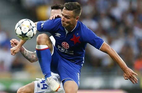 Stanislav Tecl v zápase Dynamo Kyjev - Slavia Praha.