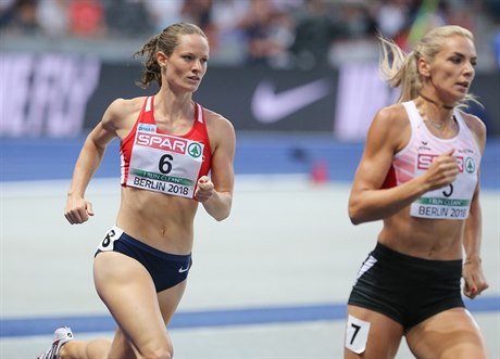 Sedmibojaka Kateina Cachová na atletickém ME 2018 v Berlín.