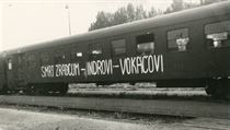 Popsané vlaky v Prostějově.