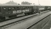 Popsané vlaky v Prostějově.