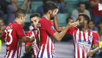 Superpohár Real - Atlético (Diego Costa slaví gól)