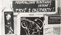 Jeden z mnoha plakát vyvených 21. srpna po Praze.