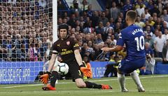 Chelsea v derby porazila Arsenal, Čech třikrát inkasoval, další šance pochytal